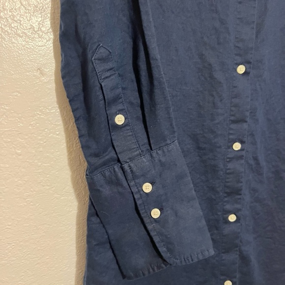 J. Crew beachware linen cotton blend beach shirt dress size XXS - Picture 7 of 15